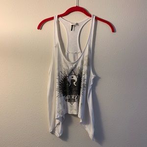 3/$30 C&S Check & Stripe White Virtus Graphic Tank